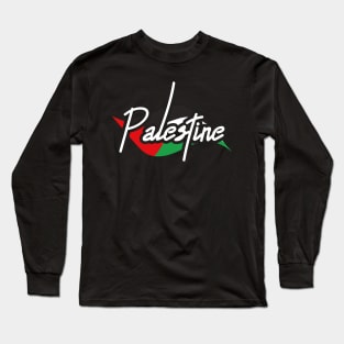 Palestine Eye With Flag The Arab Symbol - Fist Of Palestine Long Sleeve T-Shirt